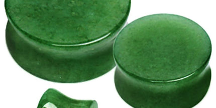 Double Flared Green Stone Plug