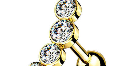 Steel Multi Disc Jewelled Barbell Drop