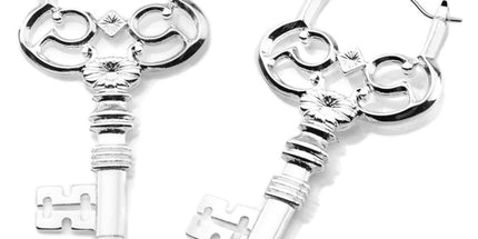 20g Silver Key Plug Hoop