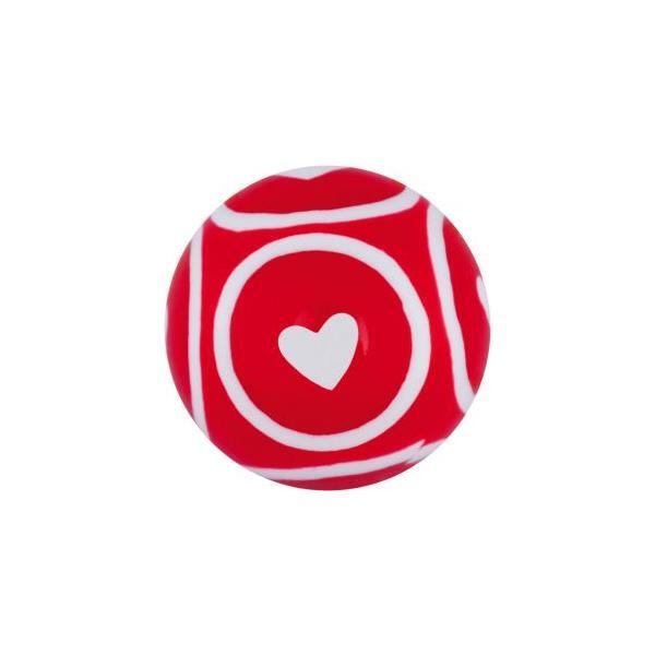 Acrylic Circle Hearts Threaded Ball