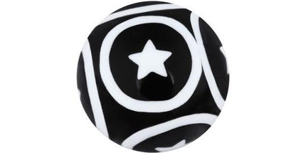 Acrylic Circle Stars Threaded Ball