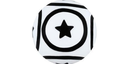 Acrylic Circle Stars Threaded Ball