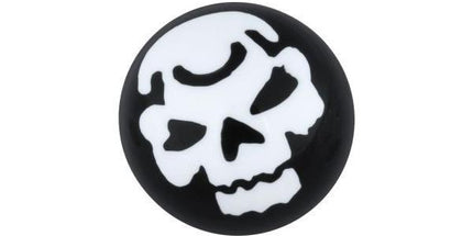Acrylic White Skull Threaded Ball