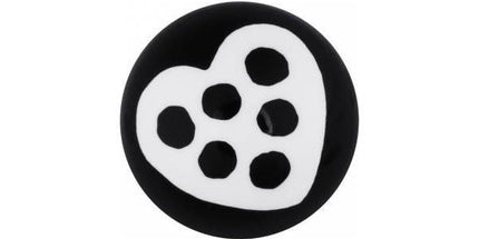 Acrylic White Heart Threaded Ball