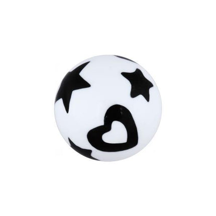 Acrylic Stars and Hearts Threaded Ball