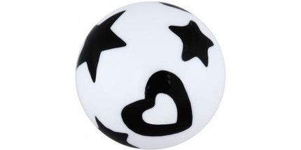 Acrylic Stars and Hearts Threaded Ball