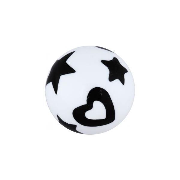 Acrylic Stars and Hearts Threaded Ball