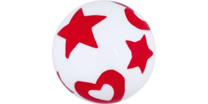Acrylic Stars and Hearts Threaded Ball