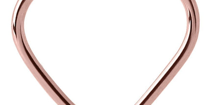 Rose Gold Annealed Heart Continuous Ring