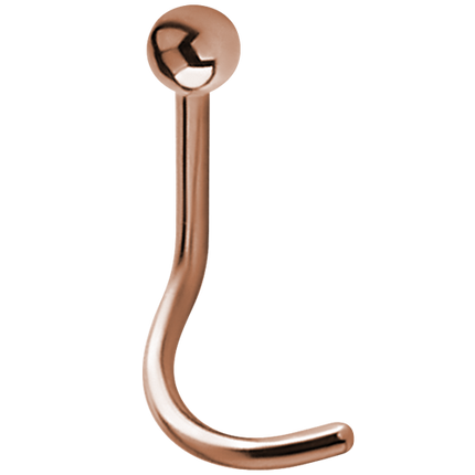 PVD Rose Gold Ponytail Ball Nose Stud