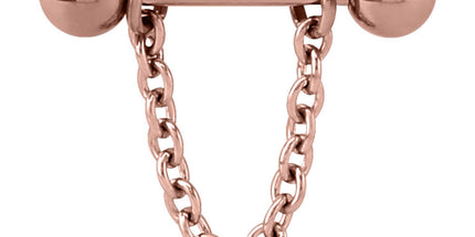 Chain Nipple Barbell - Available in Gold, Rose Gold, Black & Silver