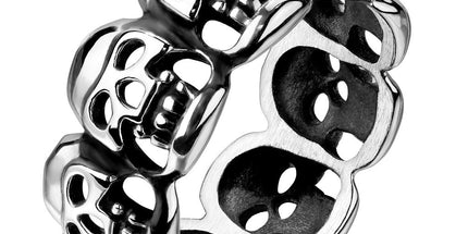 Ring of Skulls Stainless Steel Ring