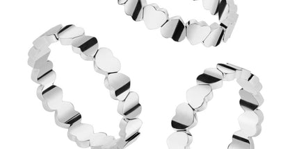 Linked Heart Stainless Steel Ring