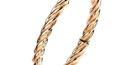 Twisted Rose Gold IP Stainless Steel Ring