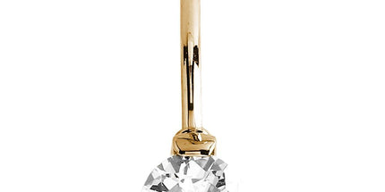 Single Round Prong Set Navel