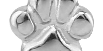 316L Surgical Steel Paw Print Internal Attachment