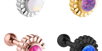 Decorative Opal Barbell