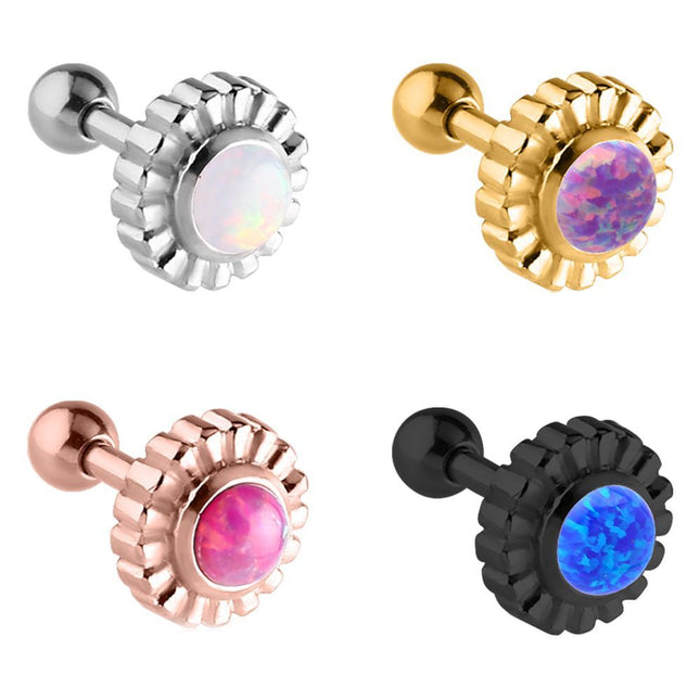 Decorative Opal Barbell