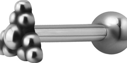Steel Decorative Tribal Triangle Micro Barbell