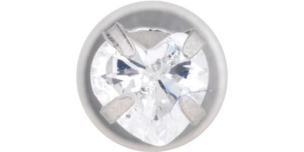 Steel Basicline Internally Threaded Heart Stone Labret