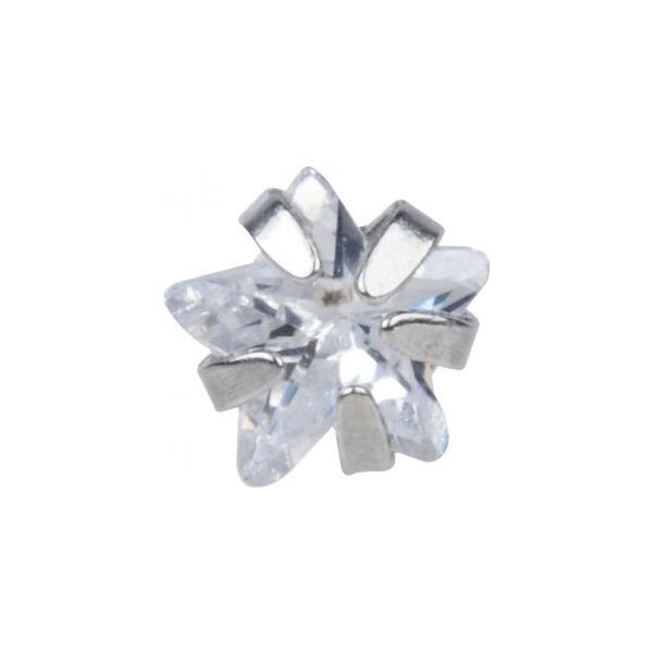 Steel Basicline Internally Threaded Star Stone Labret