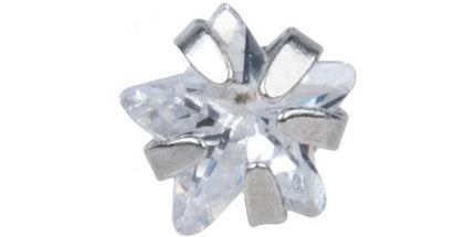 Steel Basicline Internally Threaded Star Stone Labret