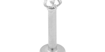 Steel Basicline Internally Threaded Round Stone Labret