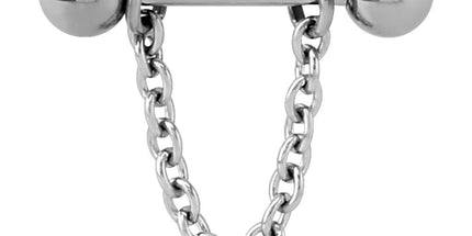 Chain Nipple Barbell - Available in Gold, Rose Gold, Black & Silver
