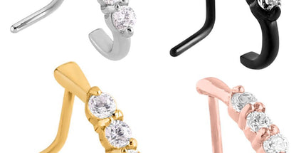 Steel Jewelled Wrap Around Nose Stud 4