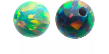 Clip In Synthetic Opal Bead