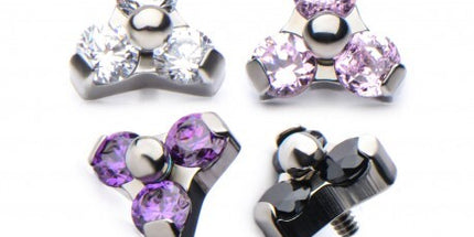 Invictus Titanium Trinity Prong Set Gems