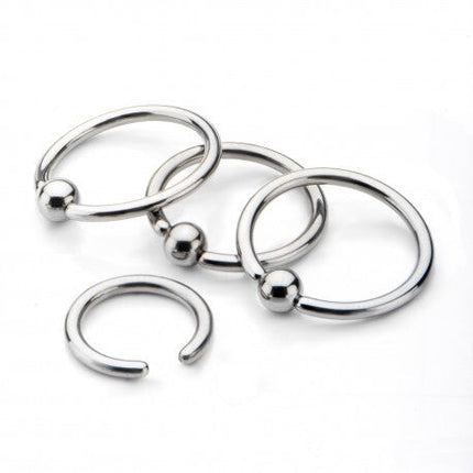 Invictus Titanium Captive Bead Ring