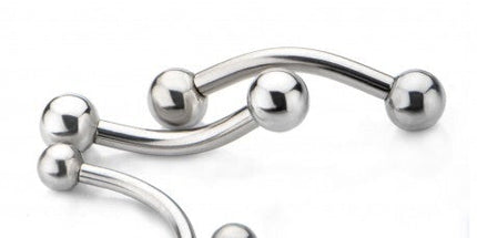 Invictus Titanium Internally Threaded Curved Barbell