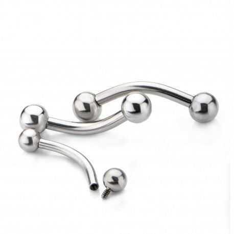 Invictus Titanium Internally Threaded Curved Barbell
