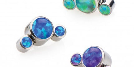 Invictus Titanium Bezel Set 3 Opal Cluster