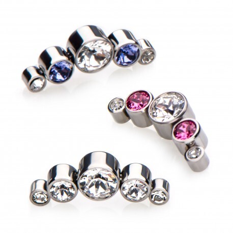 Invictus Titanium Bezel Set Gem Cluster