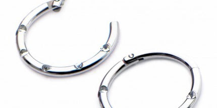 Invictus Titanium Jewelled Hinged Segment Ring