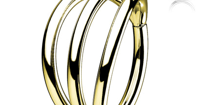 Titanium Hinged Segment Triple Hoop