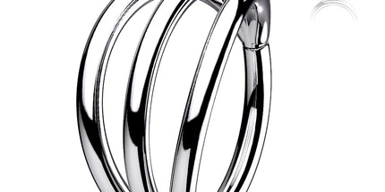 Titanium Hinged Segment Triple Hoop