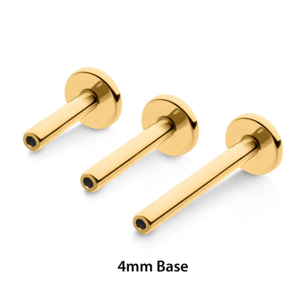 Invictus 24KT Gold PVD Titanium Threadless Labret