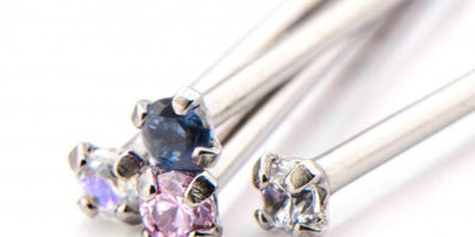 Invictus Titanium Prong Set Gem Nose Pin