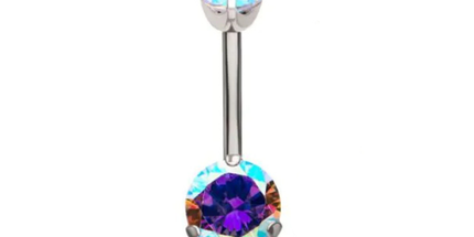 Invictus Internally Threaded Titanium Prong Set Navel