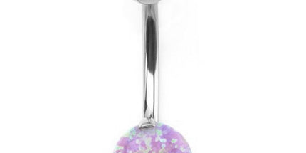 Invictus Internally Threaded Titanium Opal Prong Set Navel
