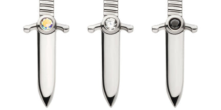 Invictus Titanium Internally Threaded with Bezel Set 1mm CZ Dagger