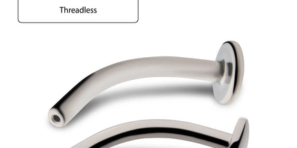 Titanium Threadless with Fixed Disk Floating Navel Bar