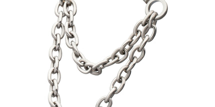 Titanium Threadless 2 Tier Dangle Chain Curved Bar Top
