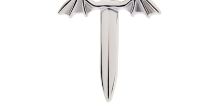 Titanium Threadless Dagger with Bat Wing Top