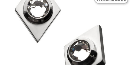Invictus Threadless Titanium Jewelled Diamond Shaped Attachment
