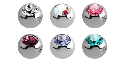 Titanium Swarovski Jewelled Captive Bead