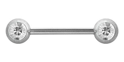 Titanium Double Jewelled Nipple Barbell
